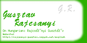 gusztav rajcsanyi business card